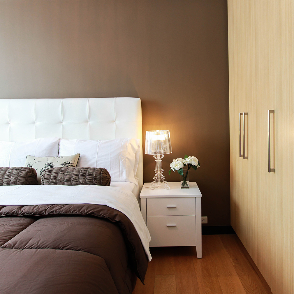 A freshly cleaned, tidy bedroom